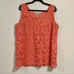 Ultra Pink Lace Top Size 1X